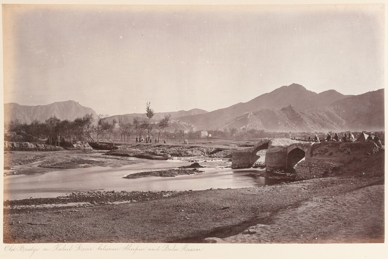 The Old Bridge on the Kabul River by John Burke