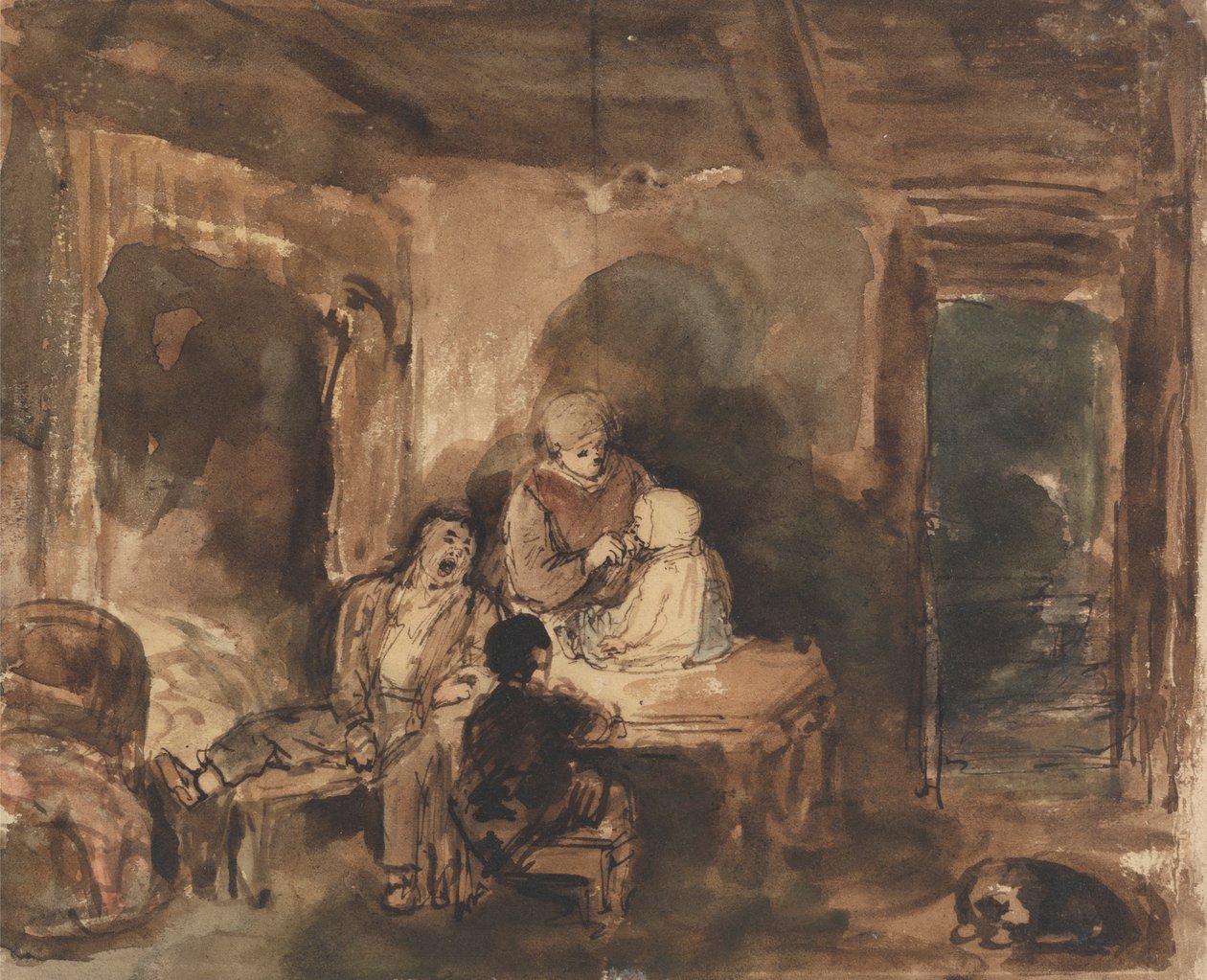 Cottage Interior by John Burnet