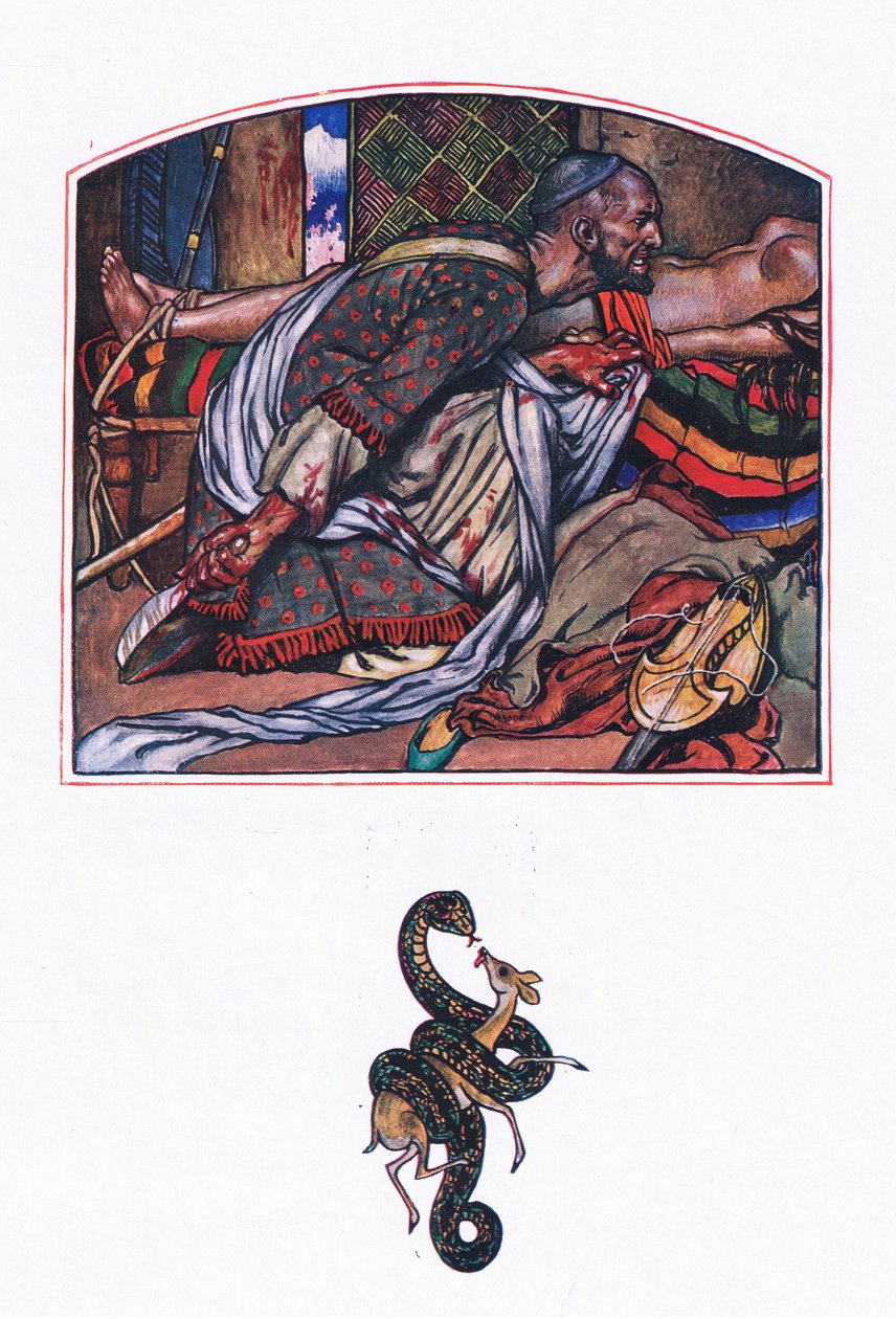 Afridi love, illustration from The Garden of Kama (and other lyrics from India) by John Byam Liston Shaw