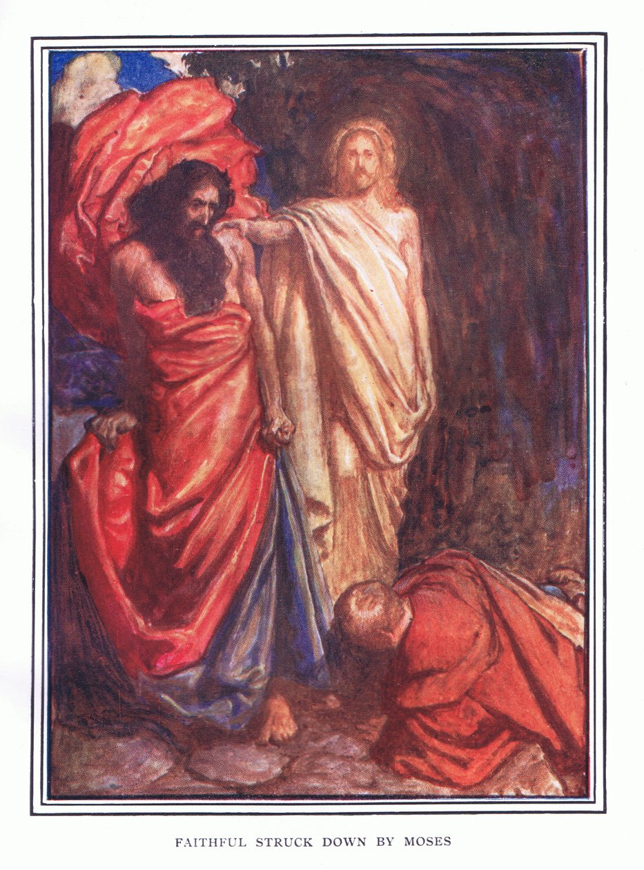 Faithful Struck Down by Moses by John Byam Liston Shaw
