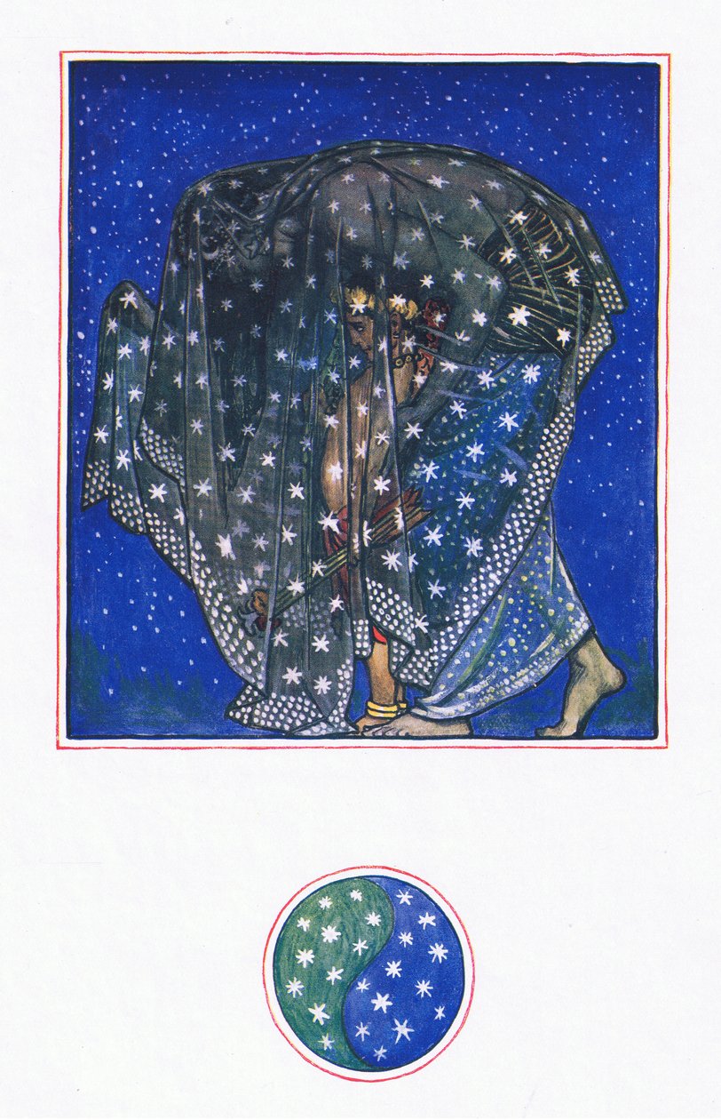 Reverie: Zamur-u-Din: For a thousand years neath a thousand skies night has brought men here, illustration from The Garden of Kama (and other lyrics from India) by John Byam Liston Shaw