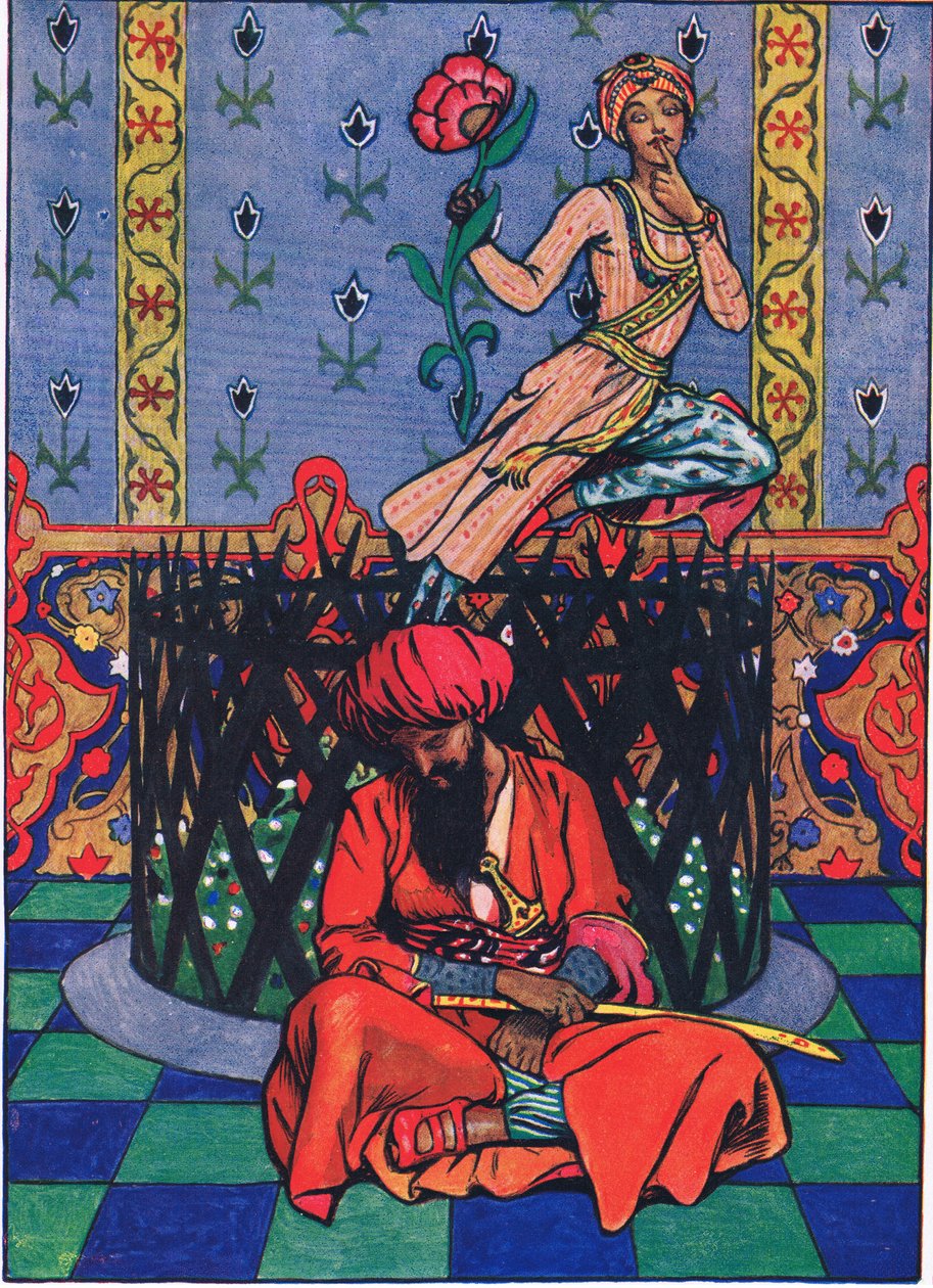 Reverie of Ormuz the Persian, illustration from The Garden of Kama (and other lyrics from India) by John Byam Liston Shaw