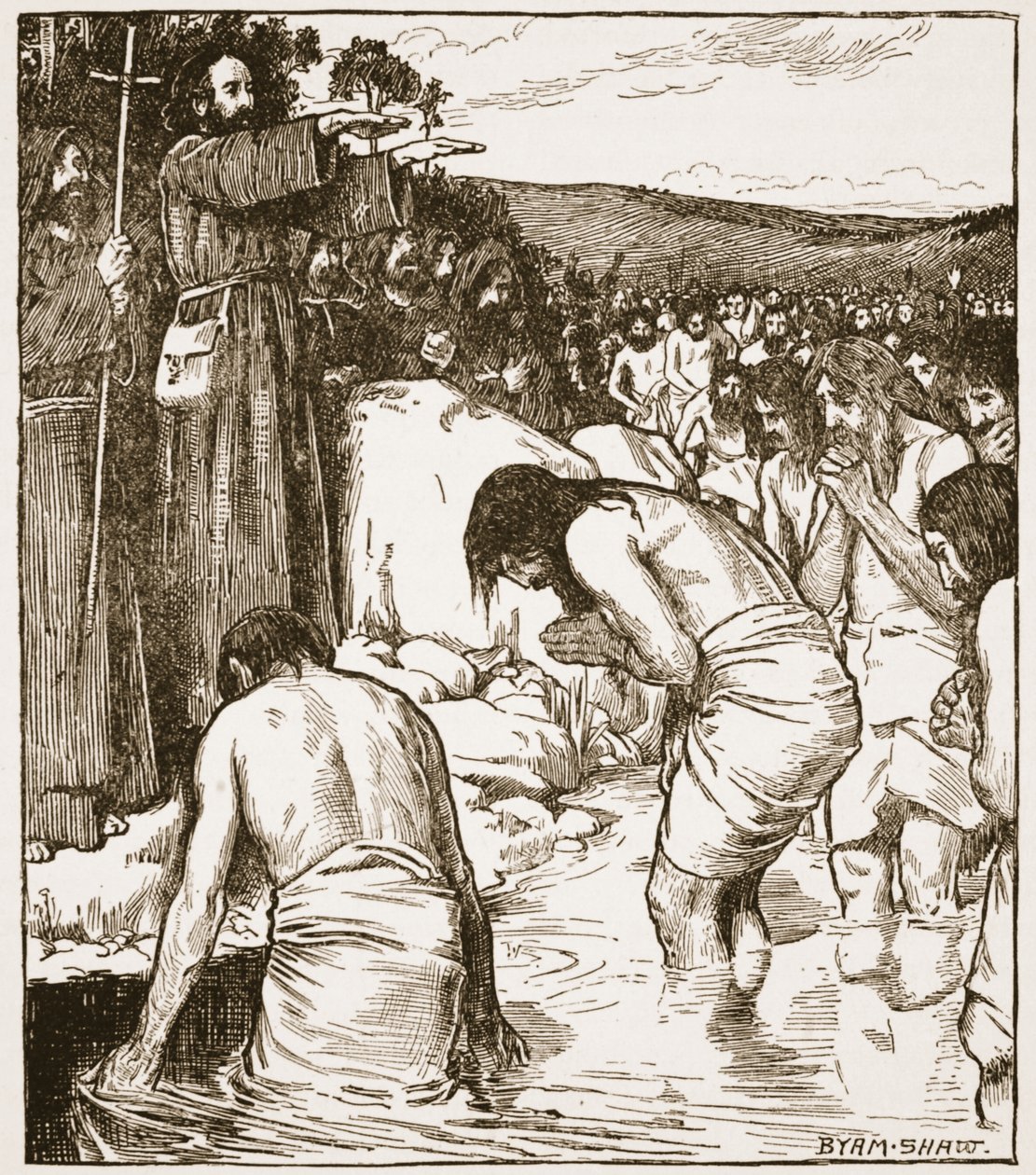 The Baptism at Tara, illustration from 