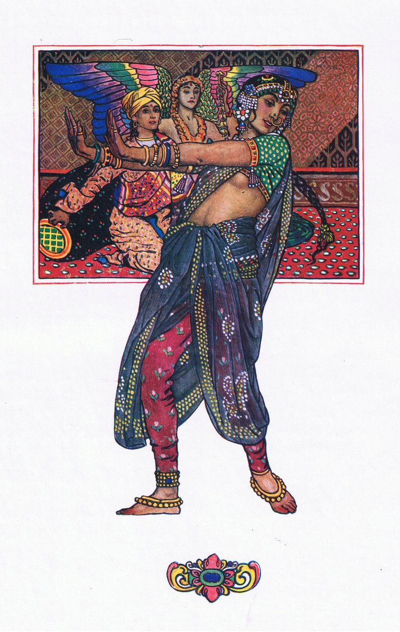 The Temple Dancing Girl, illustration from The Garden of Kama (and other lyrics from India) by John Byam Liston Shaw