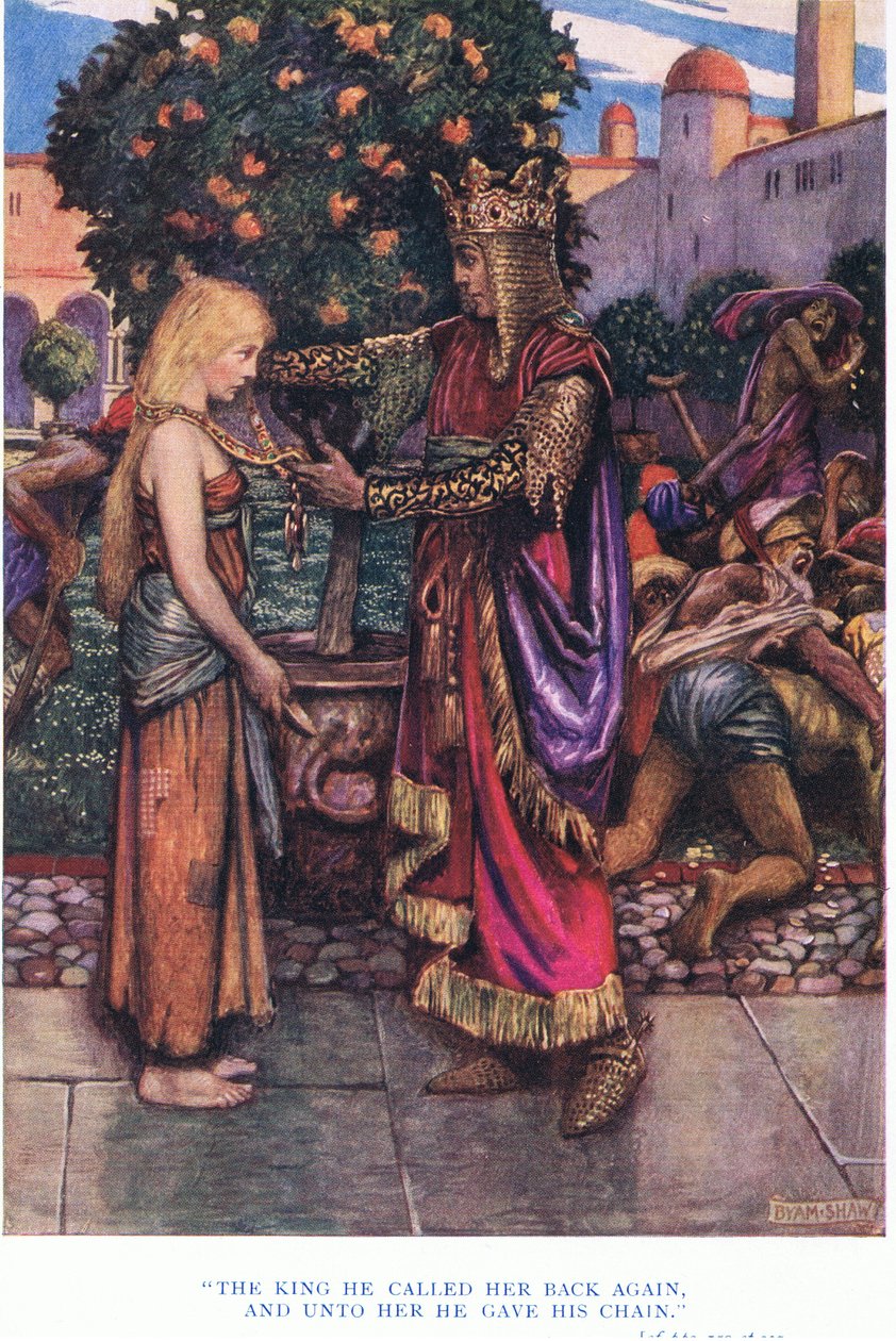 The King He Called Her Back Again, and Unto Her He Gave His Chain, 1928 by John Byam Liston Shaw