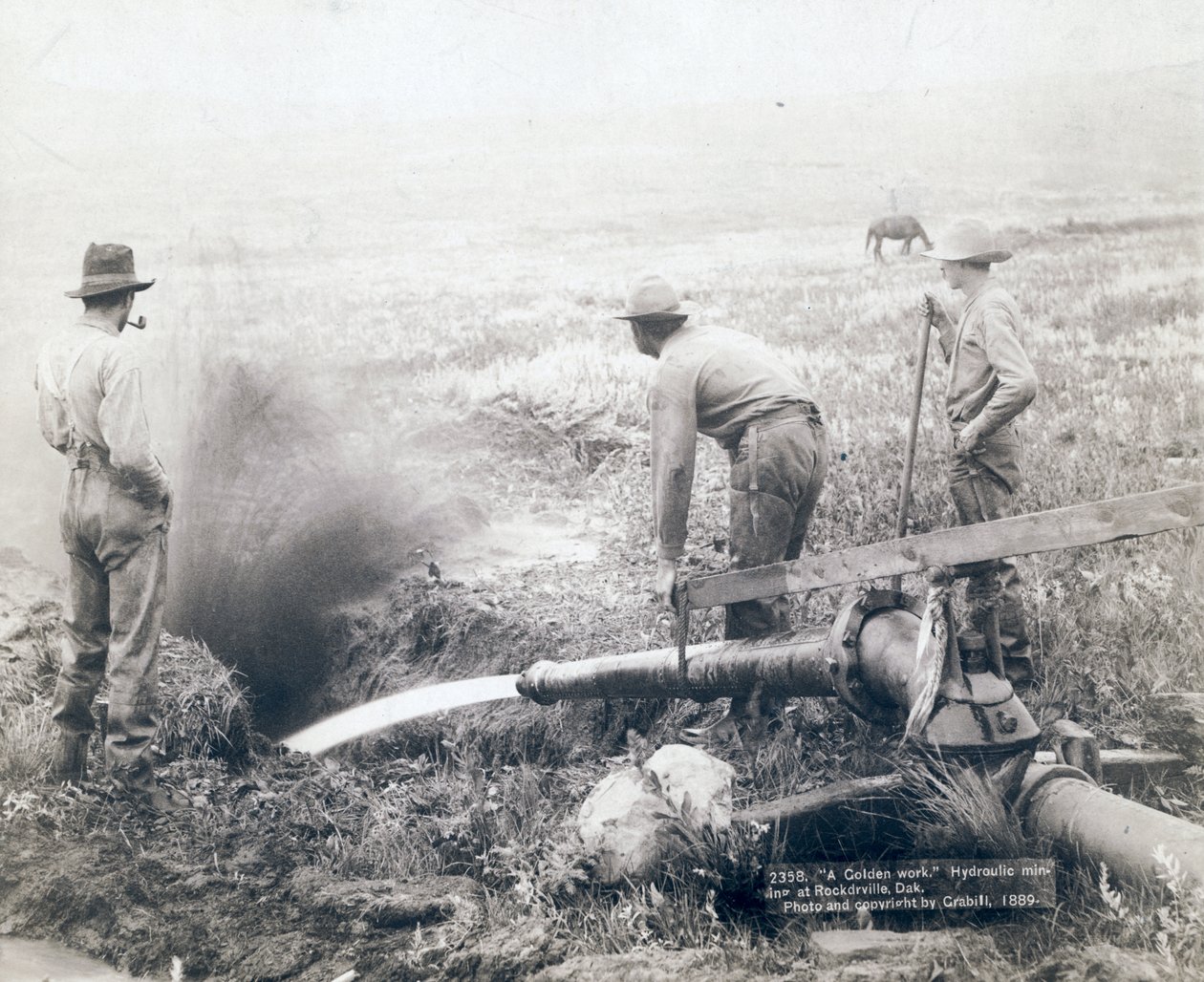 Hydraulic mining, Rockerville by John C. H. Grabill