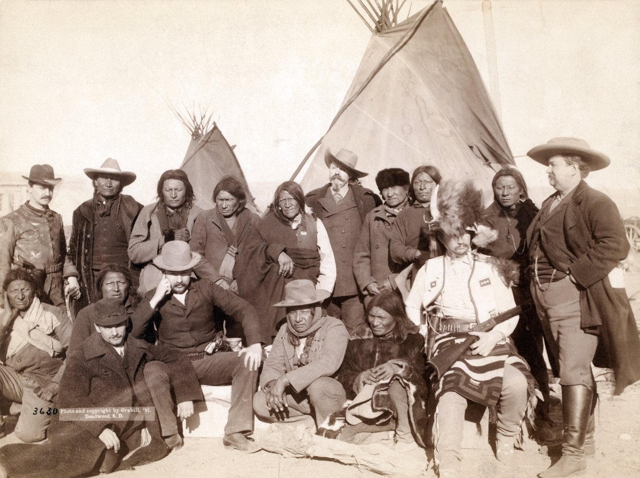 Indian Chiefs and U.S. Officials at Pine Ridge by John C. H. Grabill