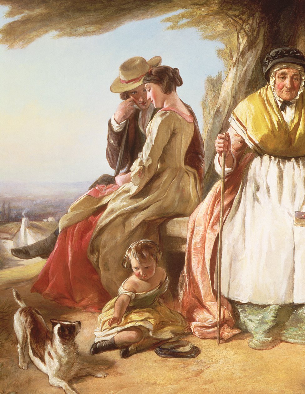 Youth and Age (detail) by John Callcott Horsley