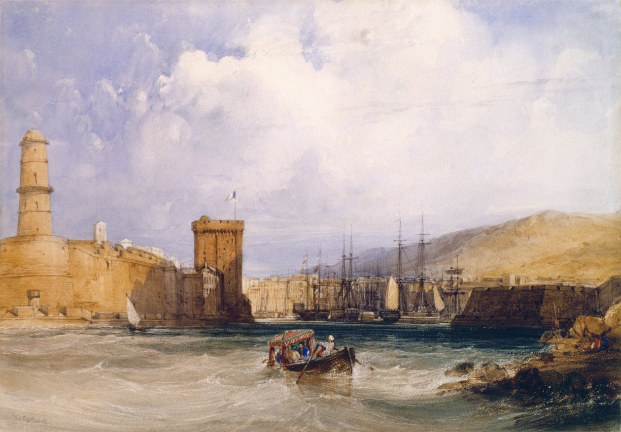 The Entrance to Marseilles Harbour by John Callow