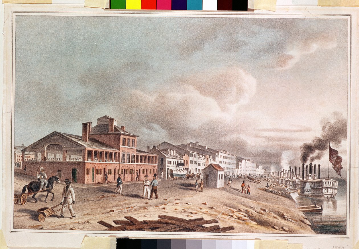 Front Street, St. Louis, Missouri, 1840 by John Caspar Wild