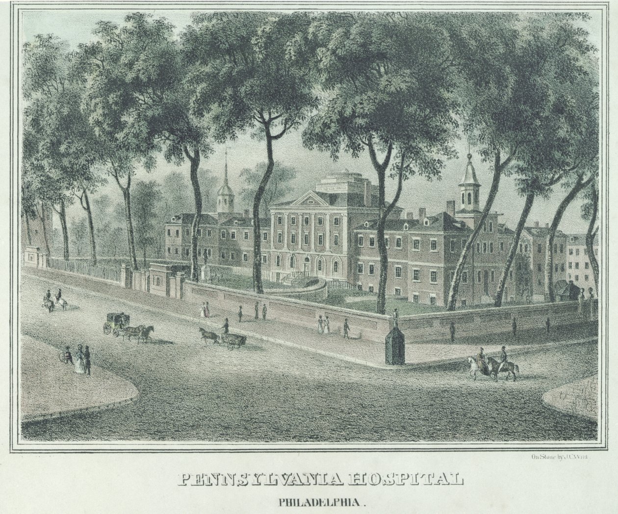 Pennsylvania Hospital, 1838 by John Caspar Wild