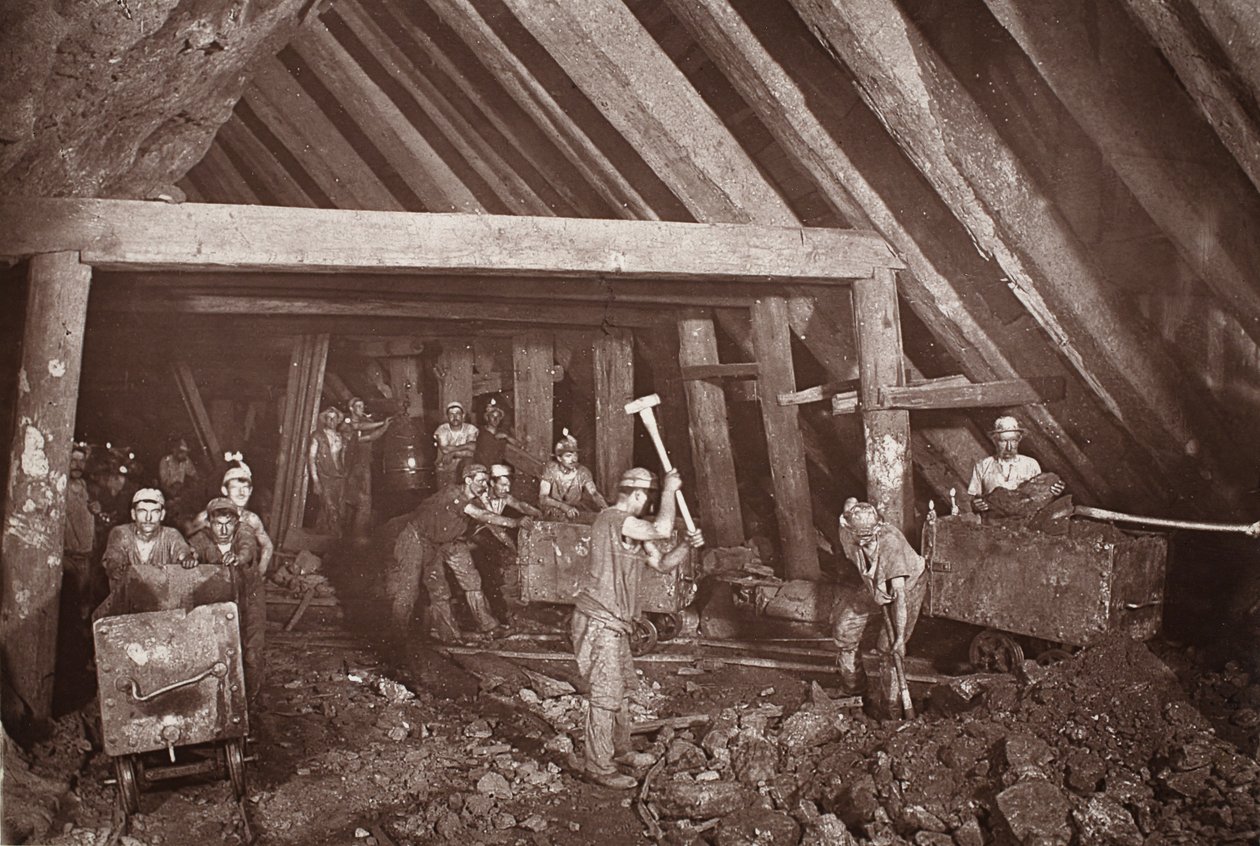 The 412, Dolcoath mine, illustration from 'Mongst mines and miners, or ...