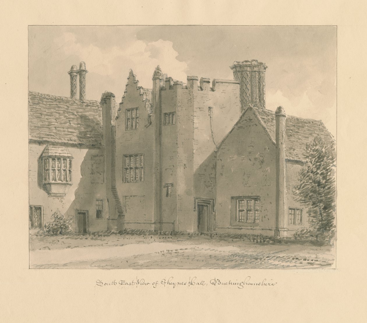 Buckinghamshire - Chenies Hall by John Chessell Buckler