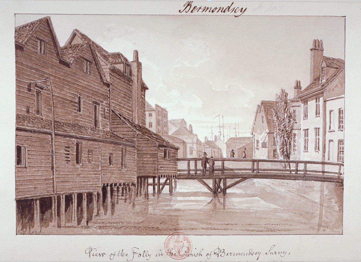 Dockhead Folly, Bermondsey, London by John Chessell Buckler