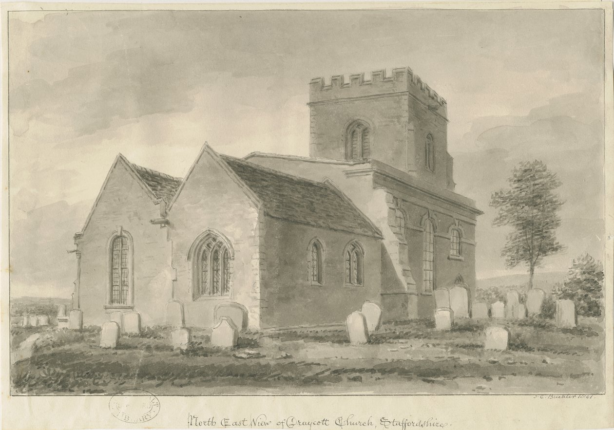 Draycott in the Moors Church by John Chessell Buckler