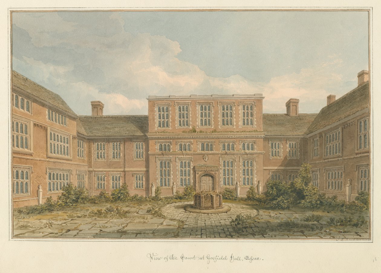 The Court, Gosfield Hall, Essex by John Chessell Buckler