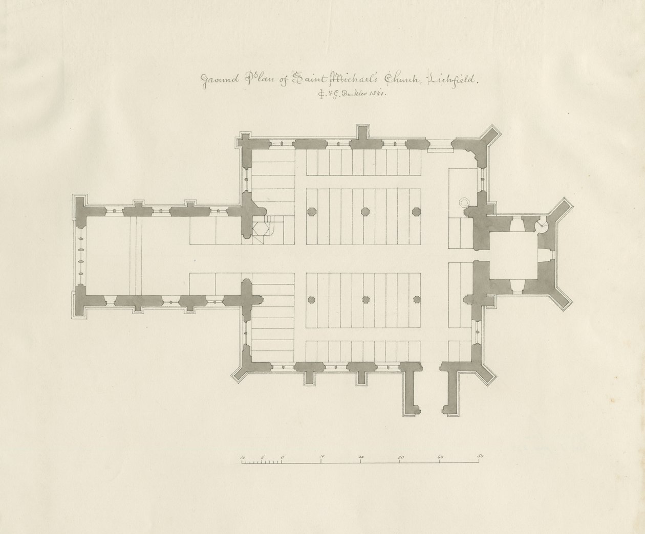 Lichfield - Ground Plan of St. Michael