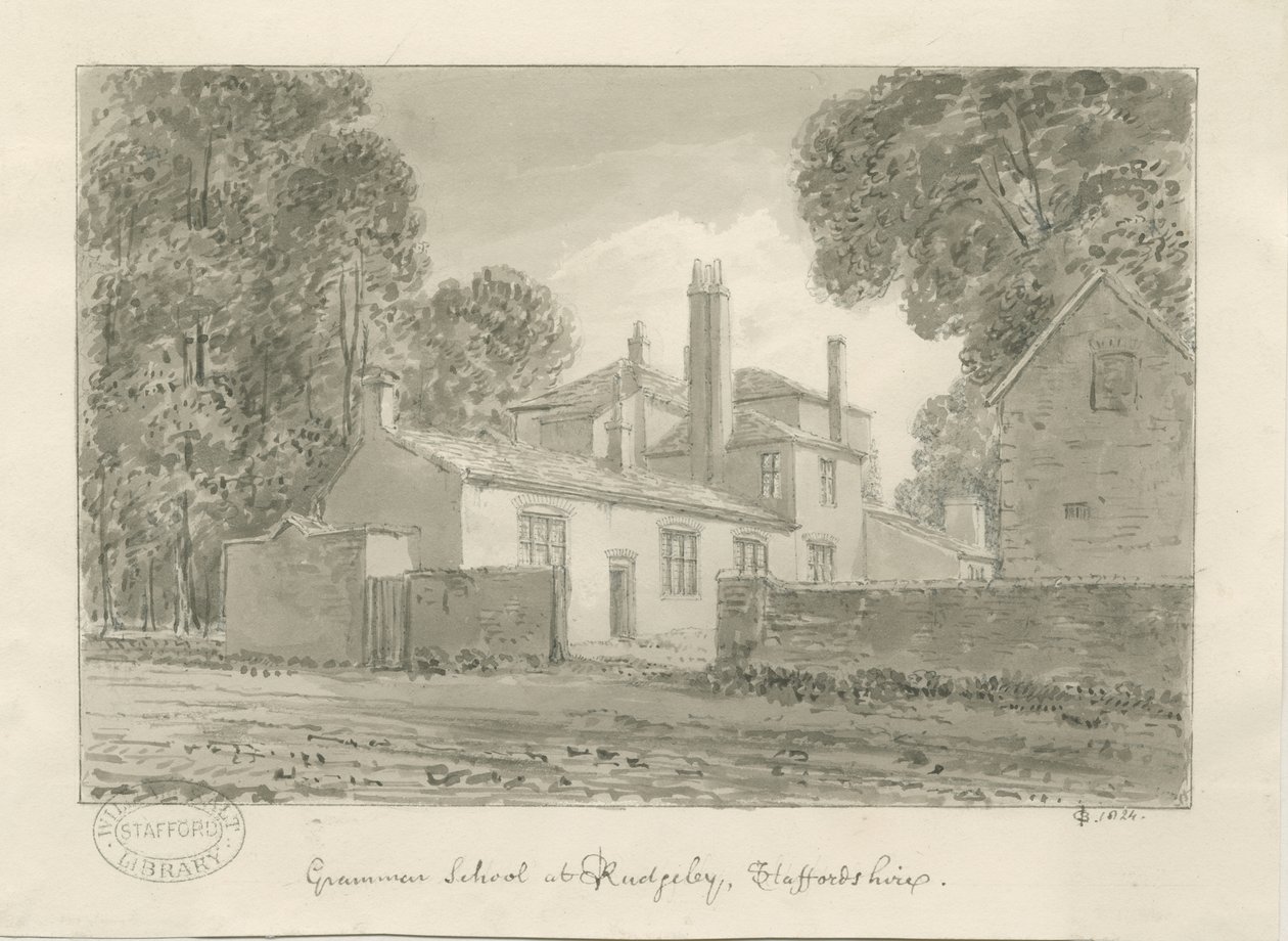 Rugeley Town - Grammar School by John Chessell Buckler
