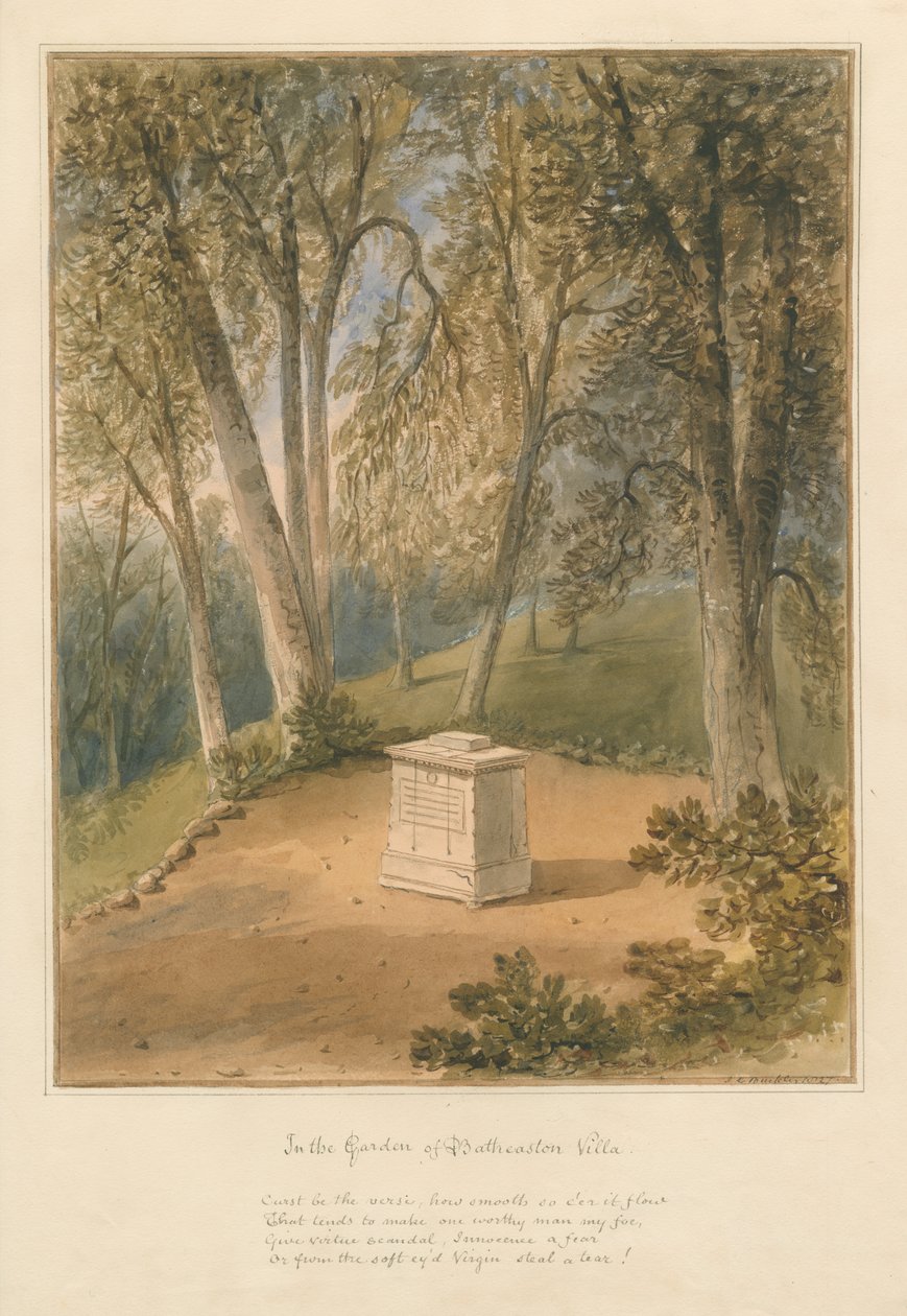 Somerset - Batheaston Villa Garden, 1827 by John Chessell Buckler