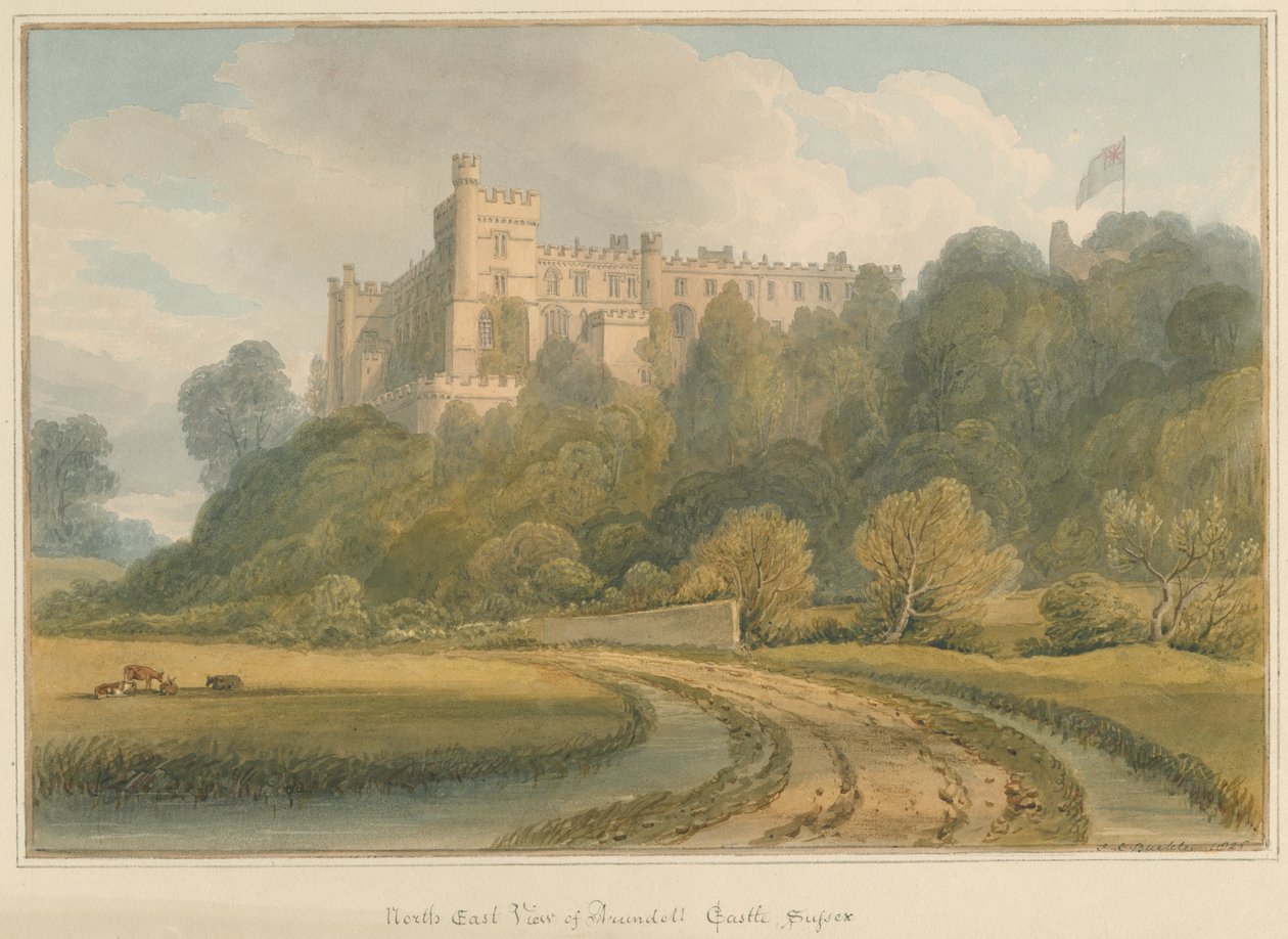 Sussex - Arundel Castle by John Chessell Buckler