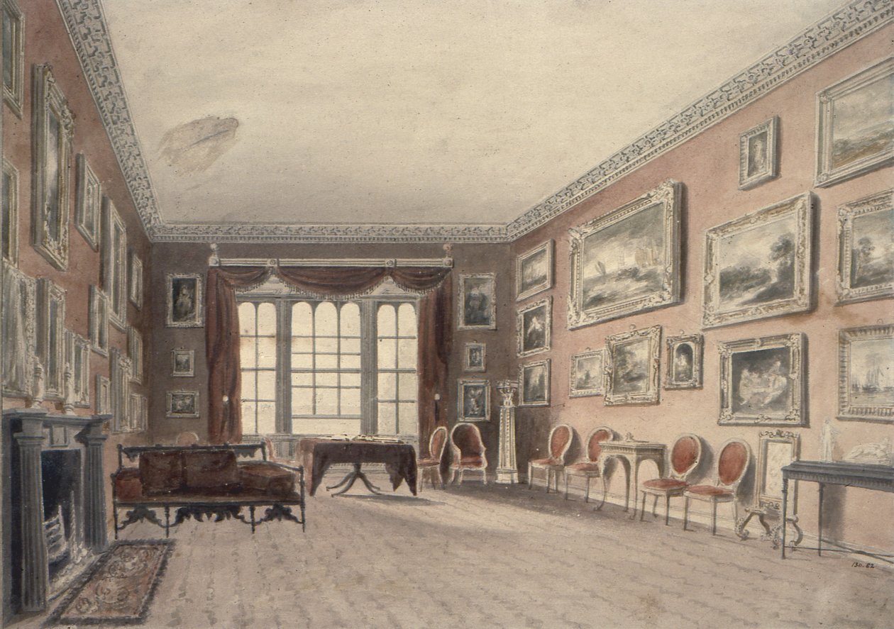 The Gallery at Browsholme, near Clitheroe, Yorkshire by John Chessell Buckler