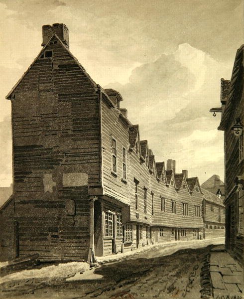 View of the Folly at Dockhead, Bermondsey by John Chessell Buckler