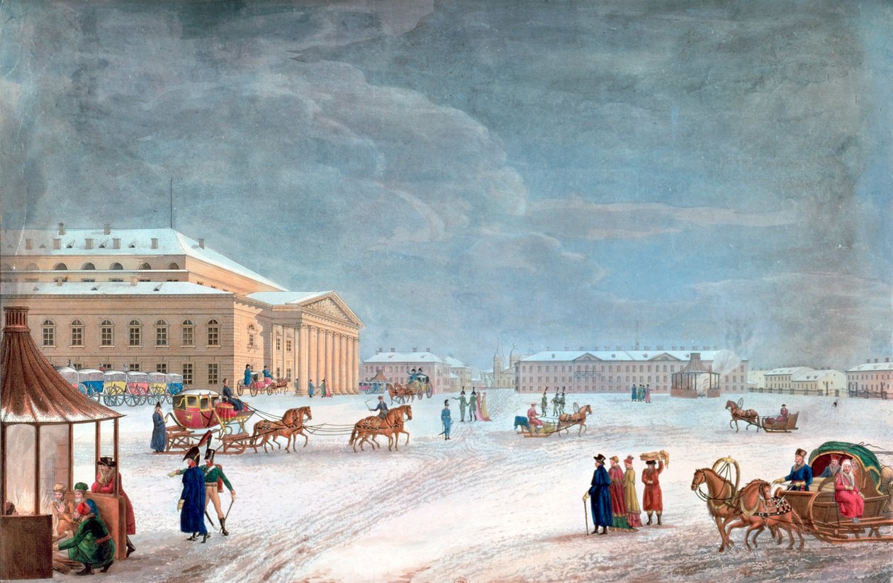Square and the Grand Theatre at St Petersburg, 1817 by John Clark