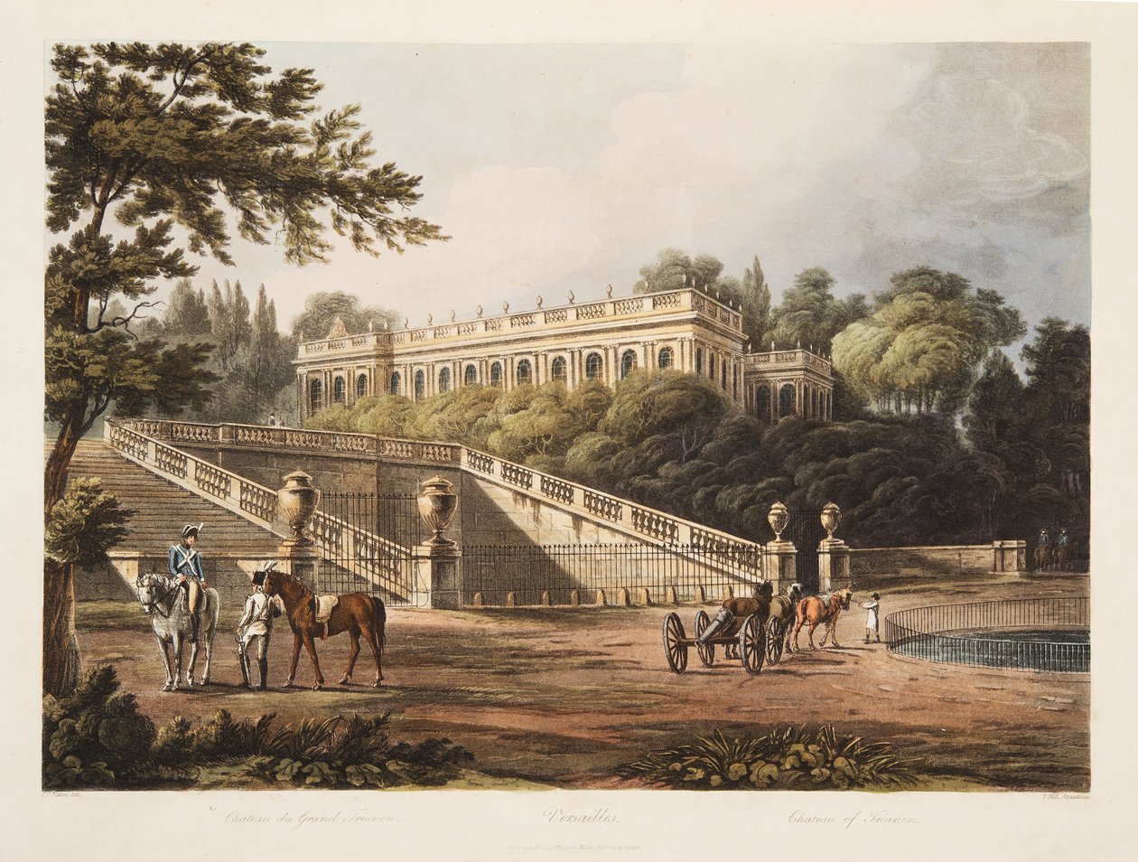 Chateau of Trianon, illustration from Versailles, Paris and Saint Denis by John Claude Nattes