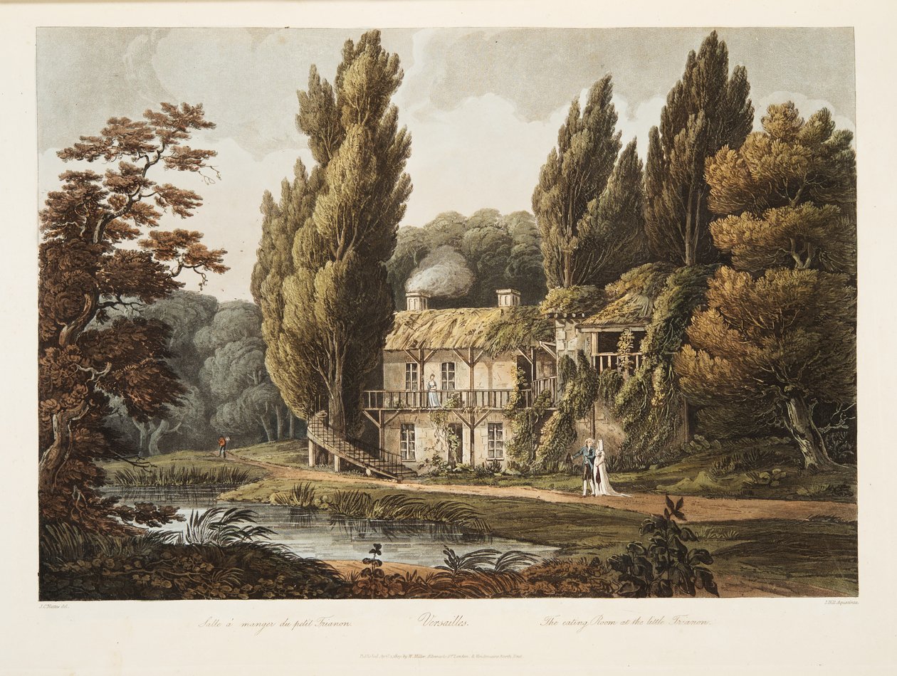 Versailles, The Eating Room at the Little Trianon, illustration from Versailles, Paris and Saint Denis by John Claude Nattes