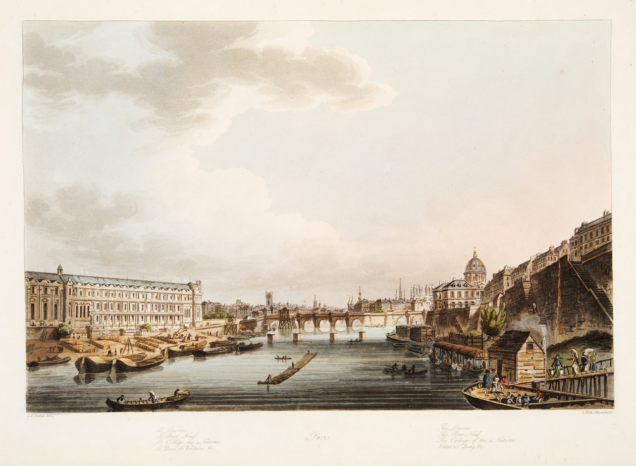 The Louvre; The Pont Neuf; The College of the 4 Nations; Voltaire