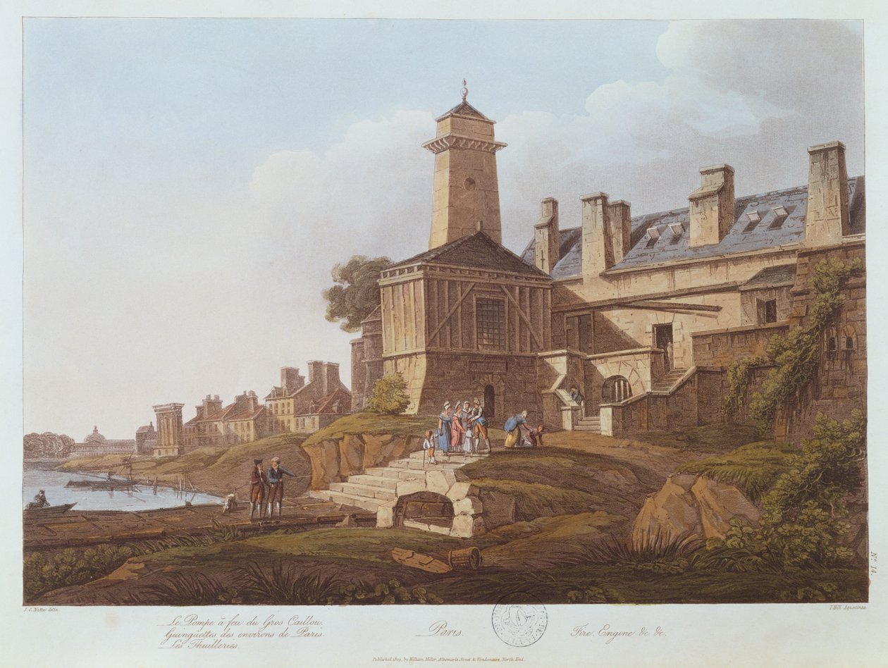 The Steam Pump of Gros-Caillou, 1810 by John Claude after Nattes