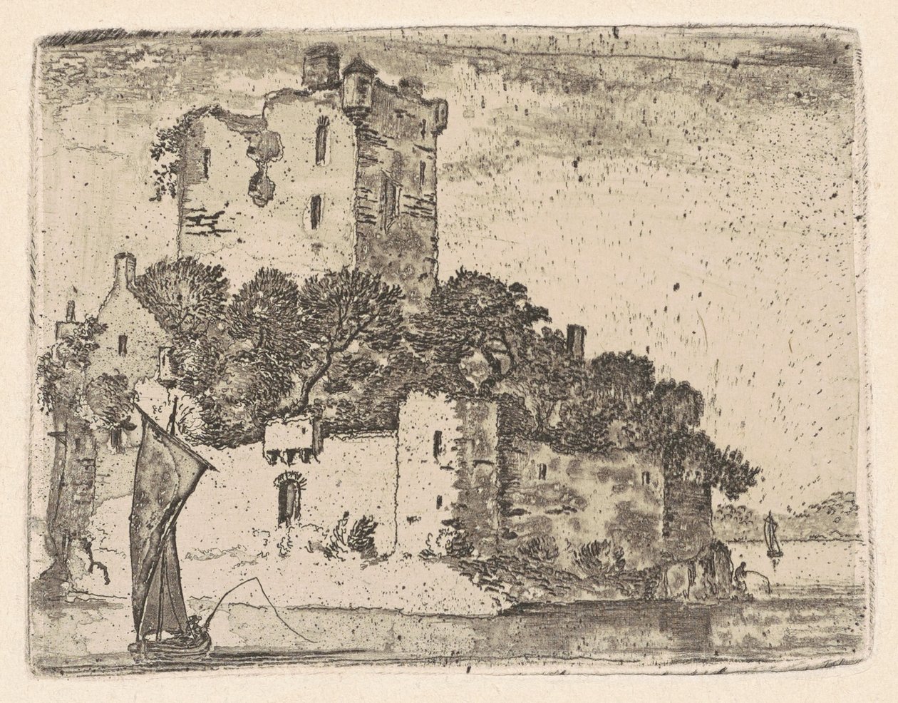Loch Orr Castle by John Clerk, of Eldin