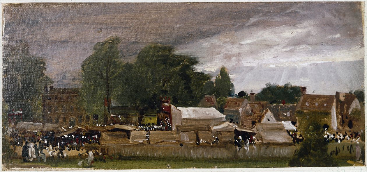 A Village Fair, Probably at East Bergholt by John Constable