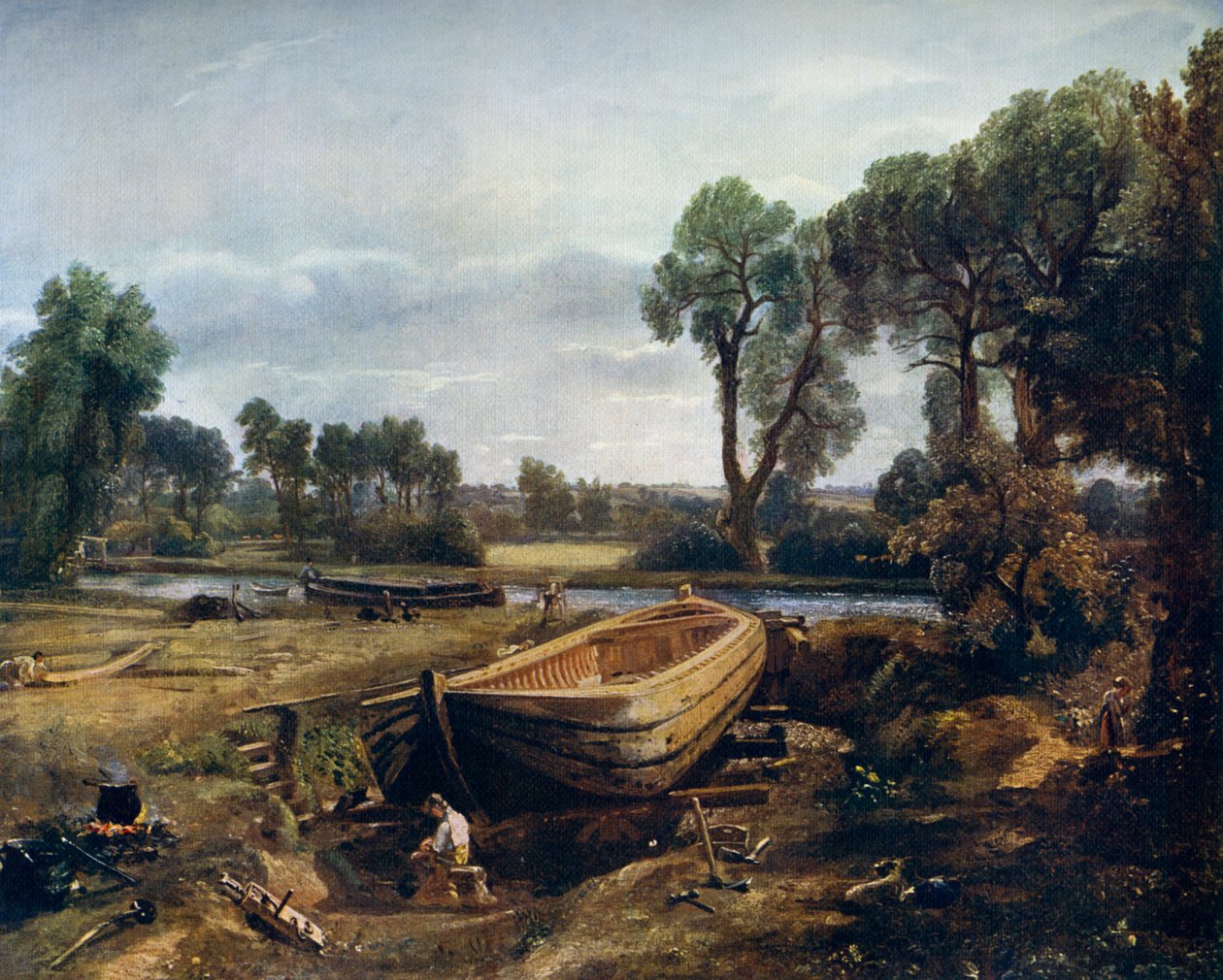 Boat Building Near Flatford Mill by John Constable
