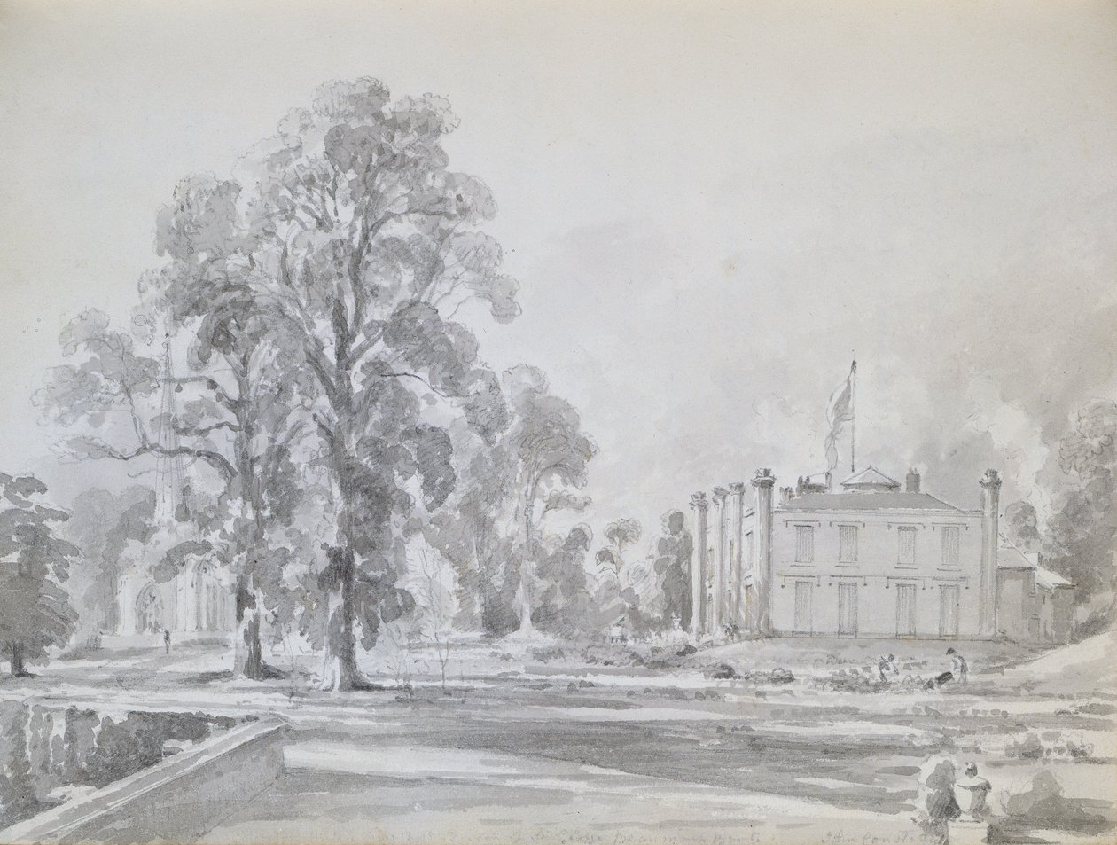 Coleorton Hall, Leicestershire, home of Sir George Beaumont by John Constable