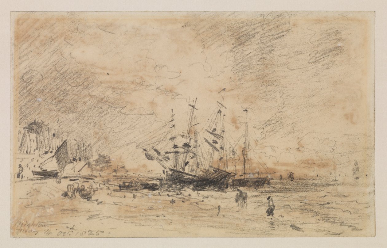 Colliers on the Beach at Brighton, 14 October 1825 by John Constable