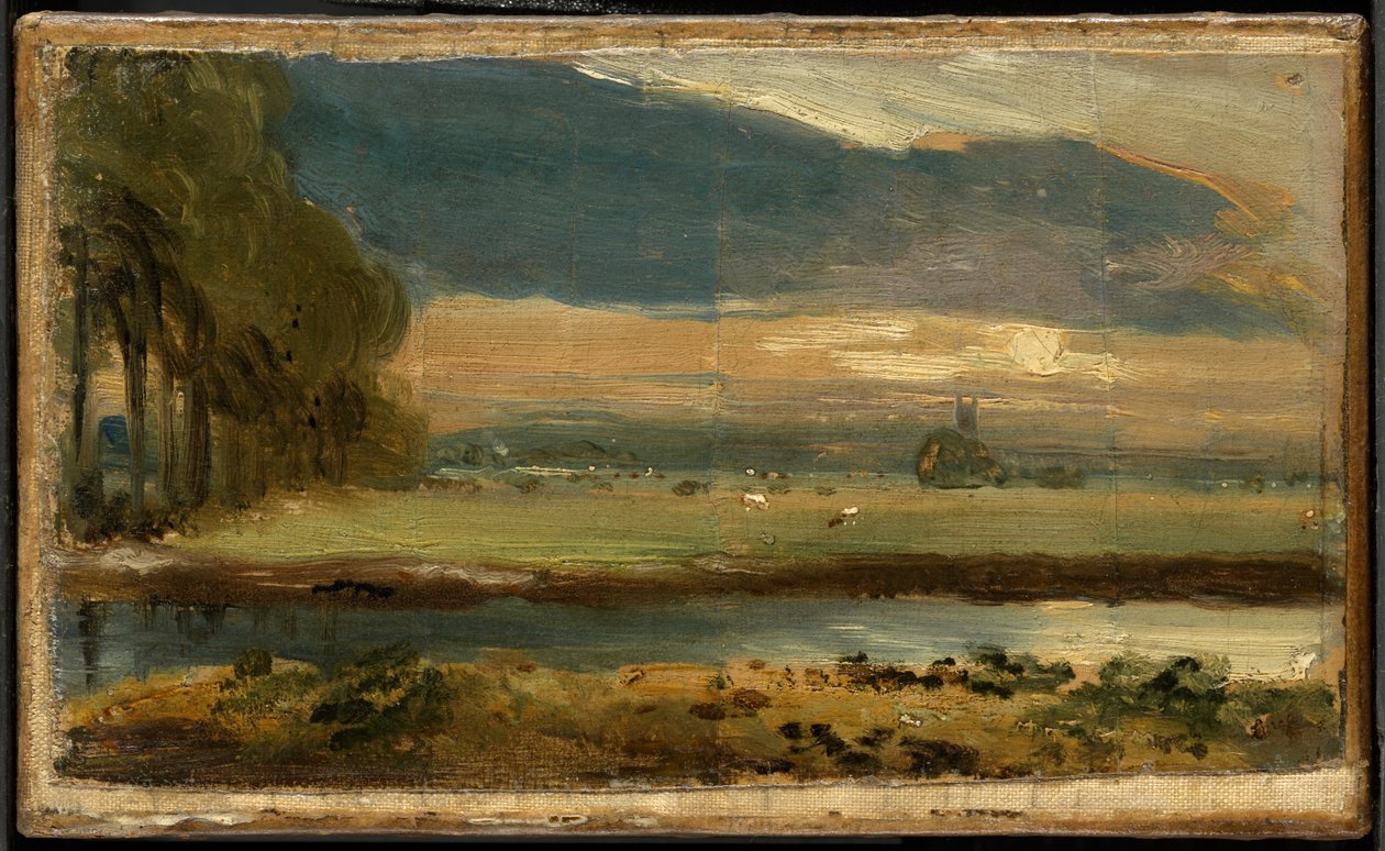 Dedham Church from Flatford by John Constable