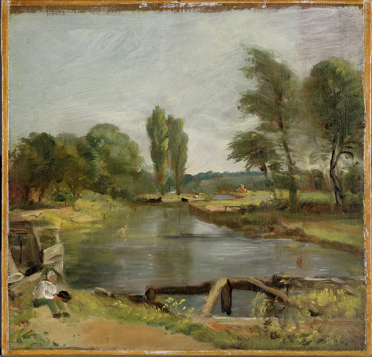 Flatford Lock by John Constable