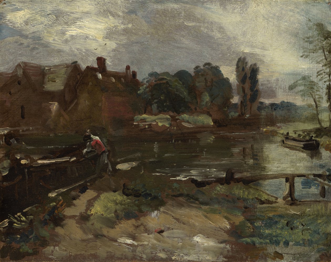 Flatford Mill from the Lock by John Constable