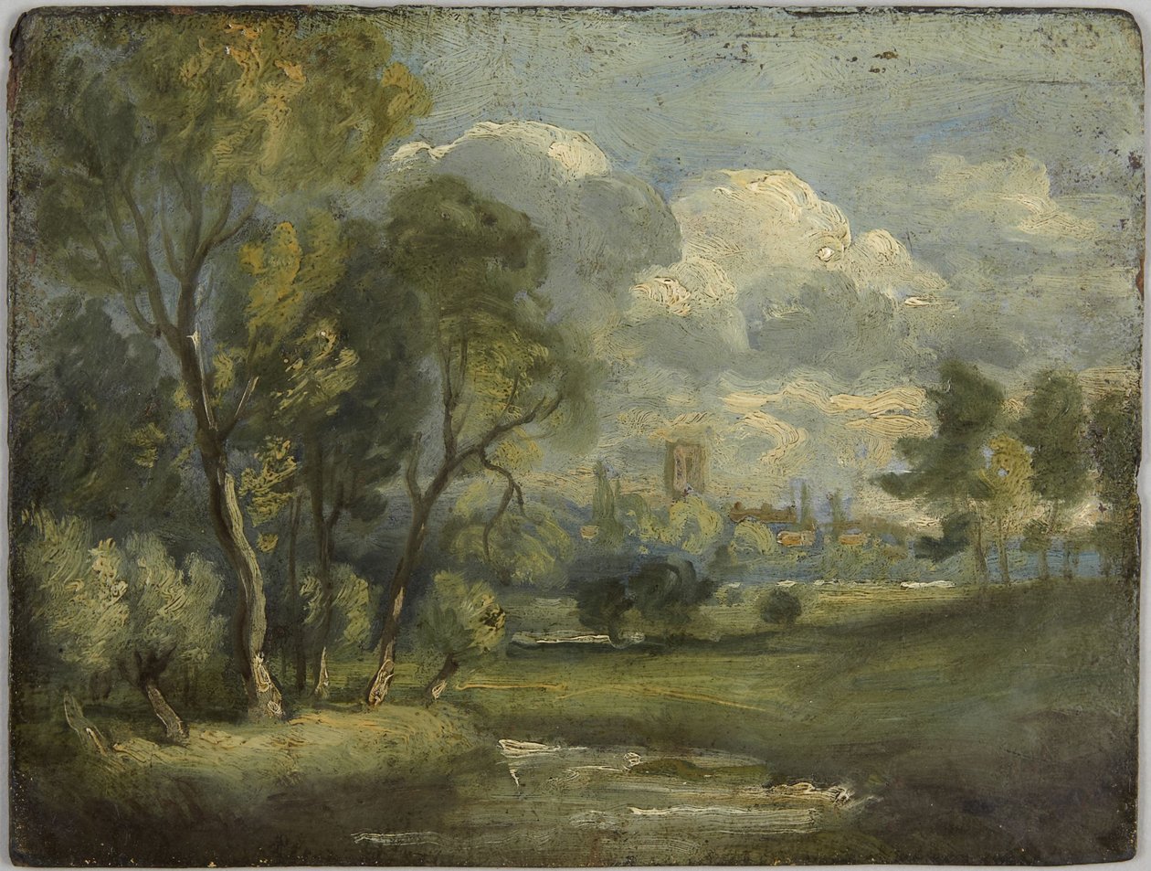 Recto: River Meadow, Sketch; Verso: Willows, Sketch by John Constable