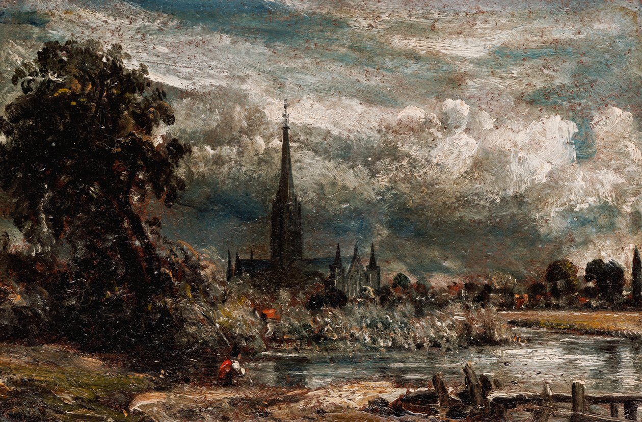 Salisbury Cathedral from Long Bridge near Fisherton Mill by John Constable