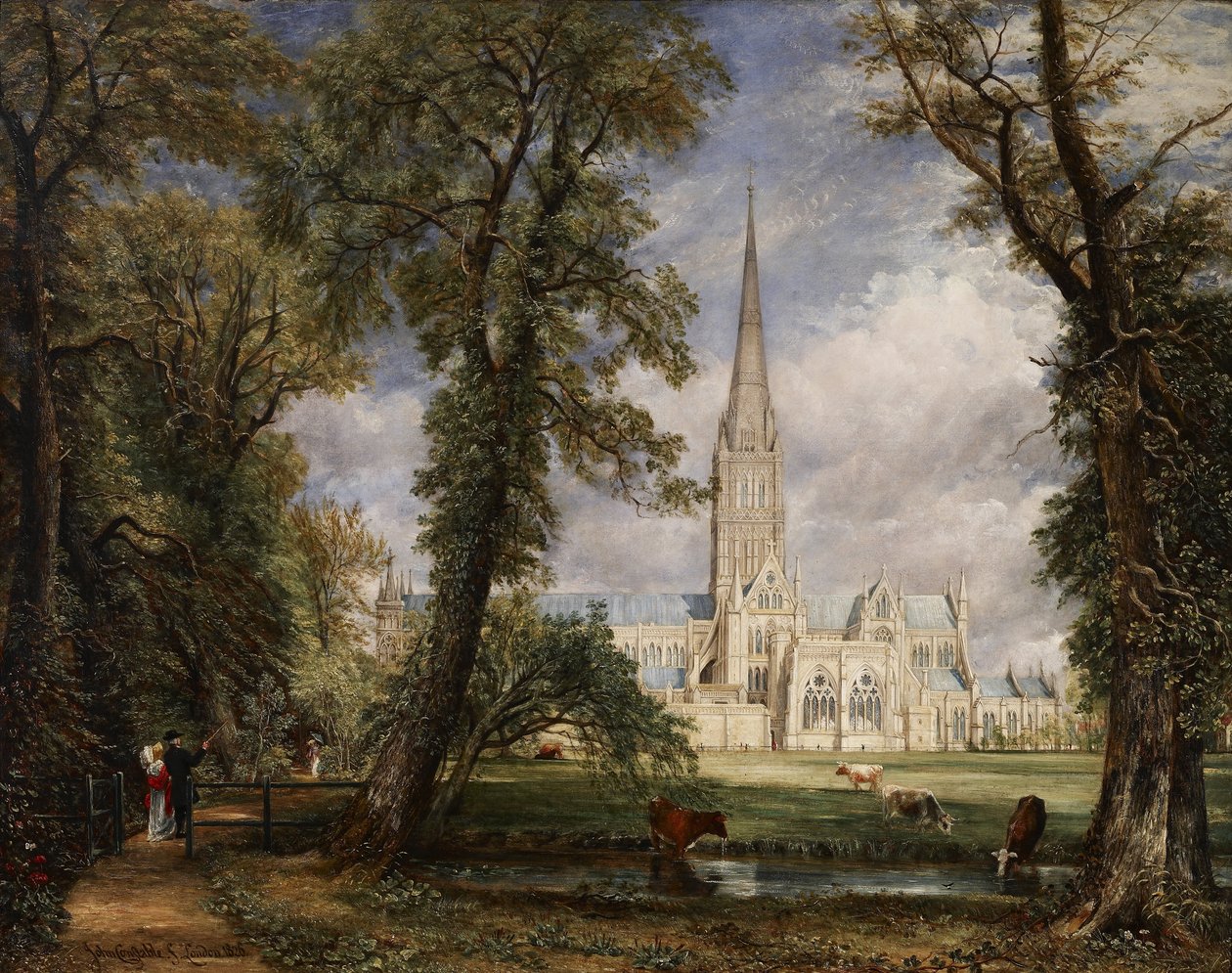 Salisbury Cathedral from the Bishop