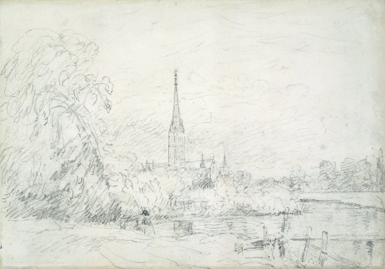 Salisbury Cathedral from the North West, 1829 by John Constable