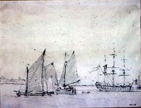 Shipping in the Thames by John Constable