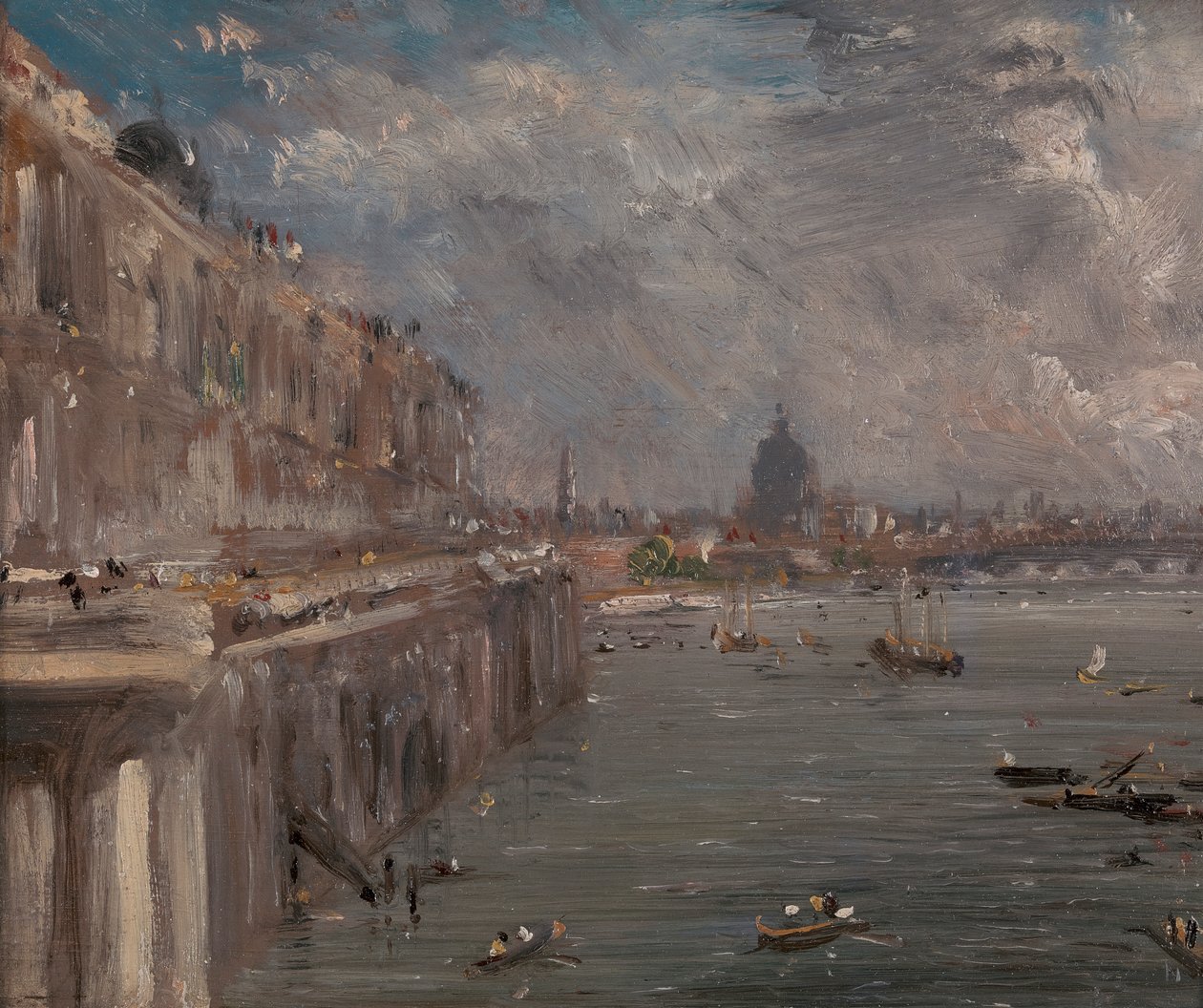 Somerset House Terrace from Waterloo Bridge by John Constable