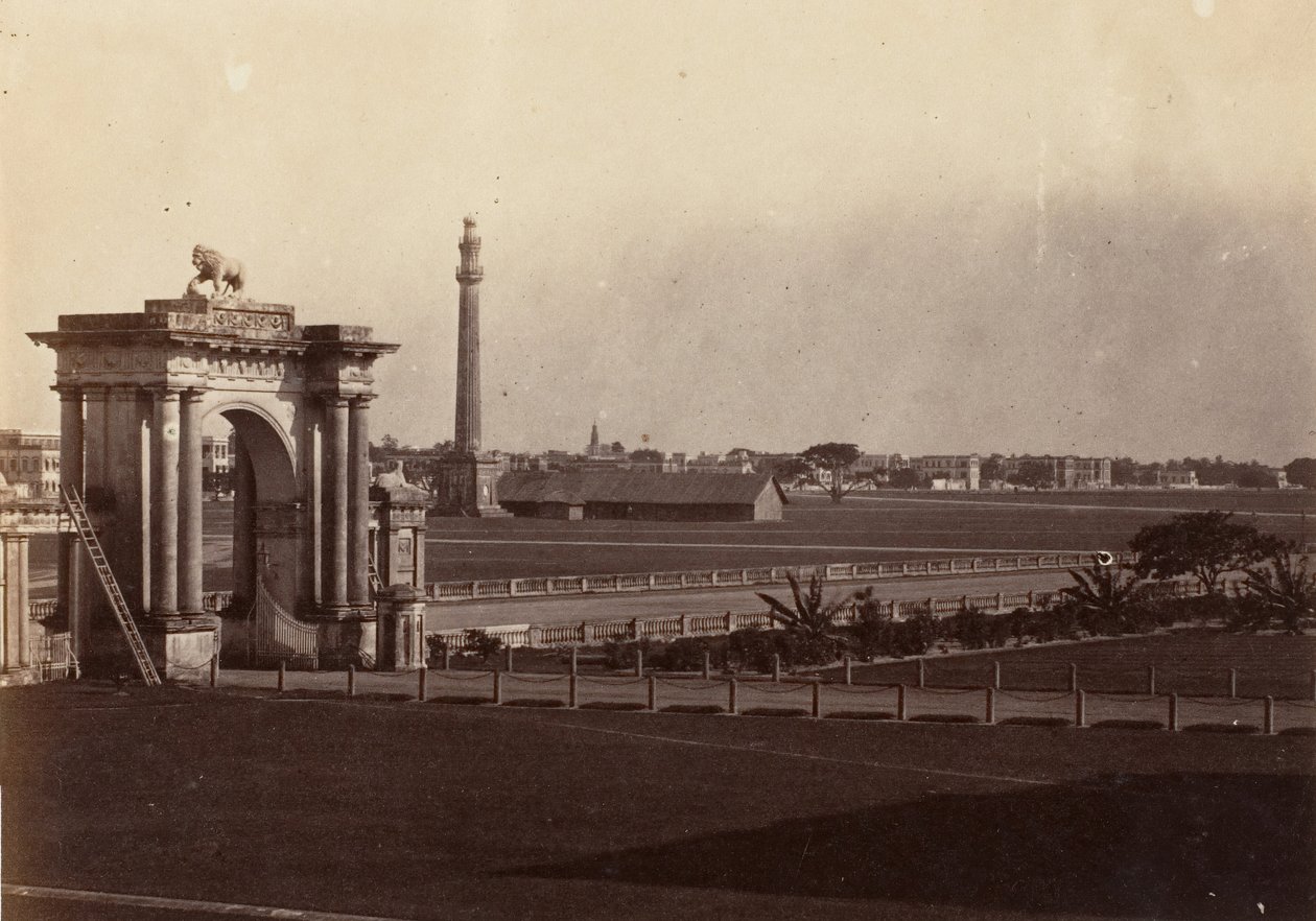 View of Chowringhee from Government House, Calcutta, 1858-61 by John Constantine Stanley
