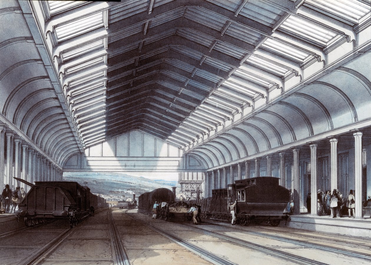 Bath Station, Somerset, 1846 by John Cooke Bourne