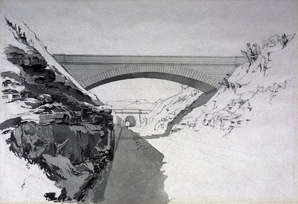 Beechwood Tunnel, 27th July 1837 by John Cooke Bourne