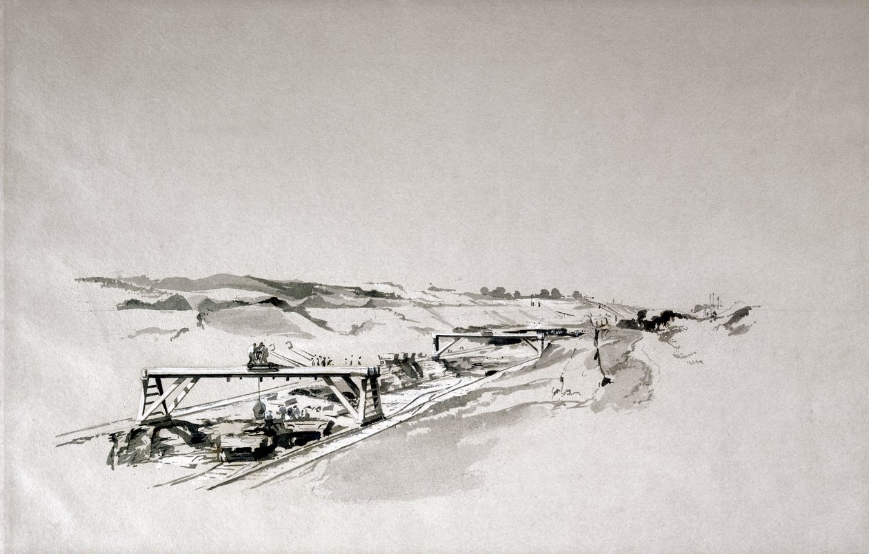 Blisworth Cutting, Northamptonshire, September 1838 by John Cooke Bourne