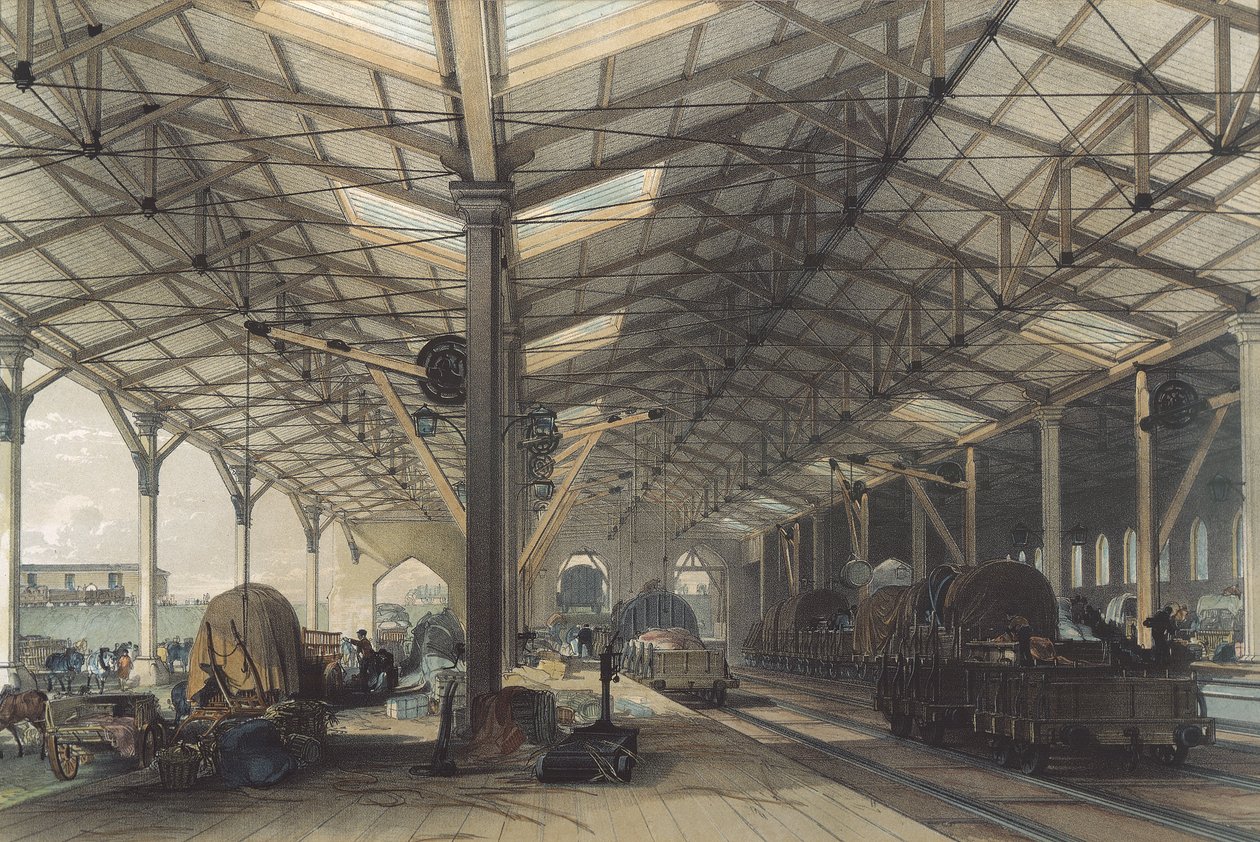 Goods Shed, Bristol, Great Western Railway, 1846 by John Cooke Bourne
